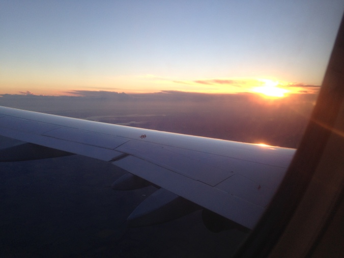 Dramatic sunset from a plane to signify the death of my old blog. COMEDY!